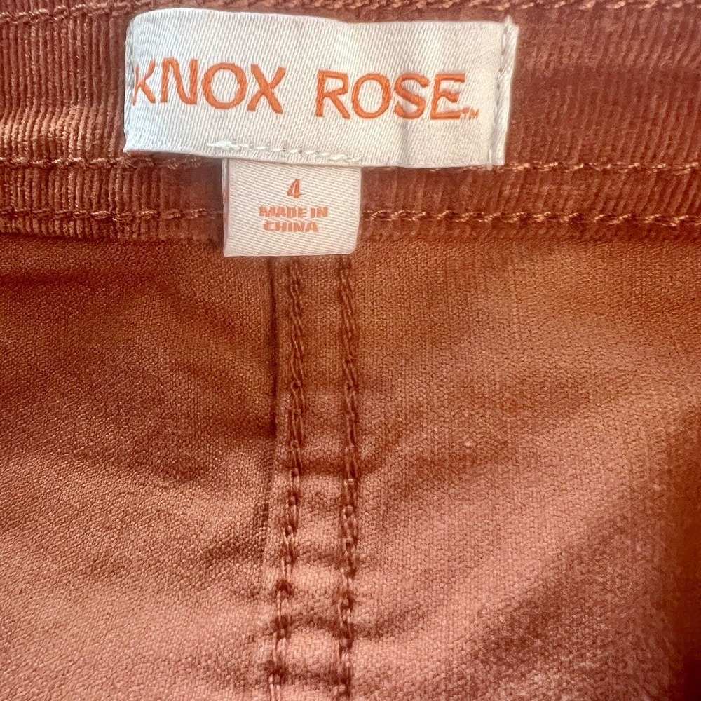 Knox Rose Corduroy Button-Front Mini Skirt Women's Size 4 Bronze Wave 90’s Y2k - Picture 8 of 11